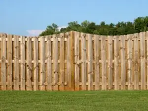 wooden property fence