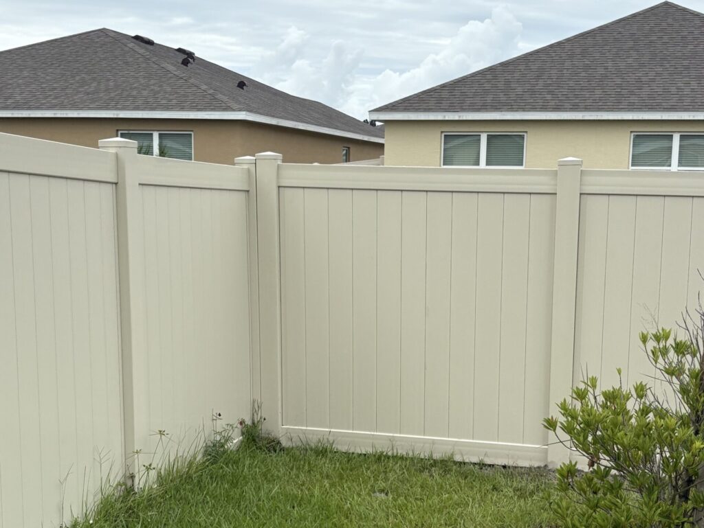 hoa approved fence light yellow fence