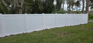 hoa approved fence big fence woods behind