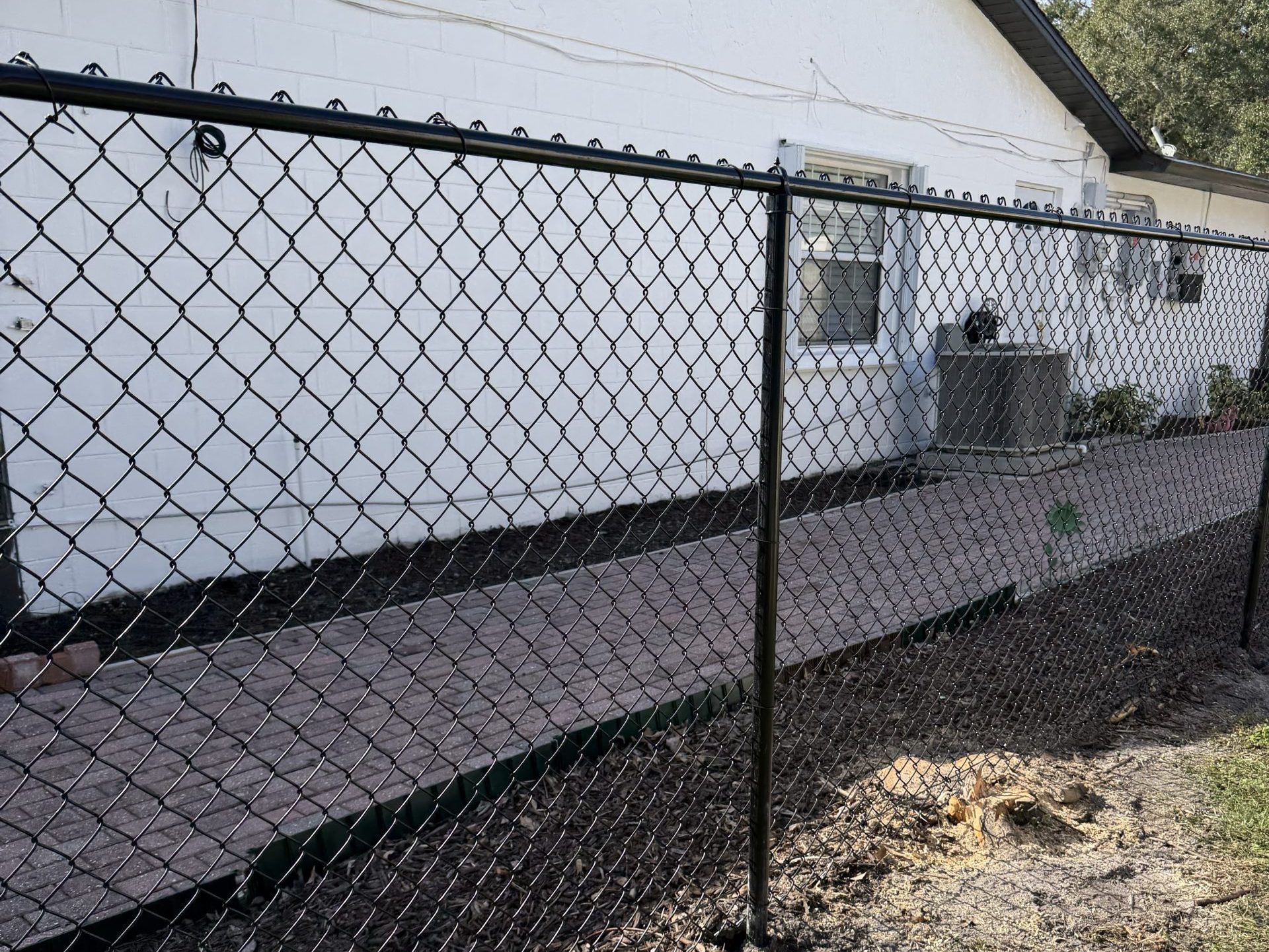 chain link fence cost black fence for big white house