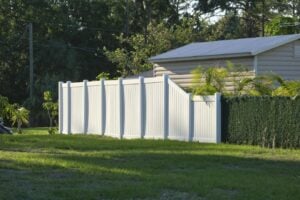 Vinyl fencing creates a clean, enclosed boundary for properties where privacy is a priority